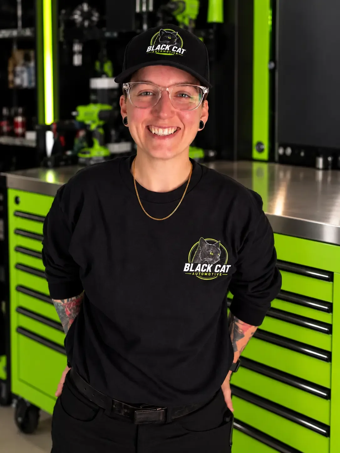 Kaley, owner and technician at Black Cat Automotive